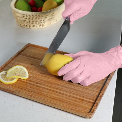 Disposable Gloves Small, Nitrile and Vinyl Blend Material Gloves, Latex Free 4 Mil 1000 Pc Food Grade Glove for Cleaning, Food Prep, Hair Dye, Tattoo, Pink - color: Pink, size: Small-1000pc