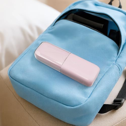Toothbrush Travel Case, 2-in-1 Large Capacity Toothbrush Holder and Rinse Cup with Cover for Traveling, Camping, Gym, and Trips (Pink) - color: Pink