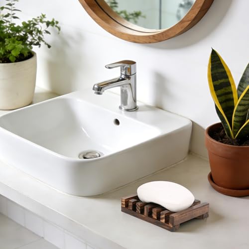 30Pack Wooden Soap Dish for Shower Bulk Soap Holder Savers Wood Draining Tray Case for Bathroom Kitchen Travel Sponge Shampoo Sink,Hand Craft - color: Brown