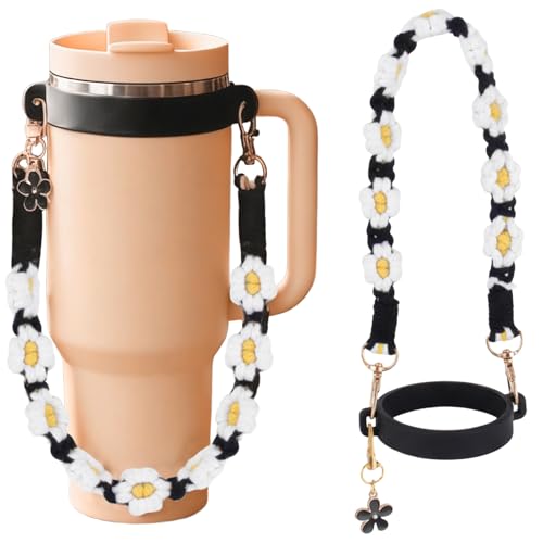 Silicone Water Bottle Handle Strap for Gym Travel Hiking Compatible with Stanley 30 & 40oz Cup Accessories for Men Women Gift - color: Style K