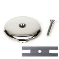PF WaterWorks Universal Bathtub/Bath Tub Drain Single/One (1) Hole Overflow Face Plate - Matching Screw - Adapter for 2 Hole; Chrome; PF0930-CH - color: Chrome, style: 1 Hole