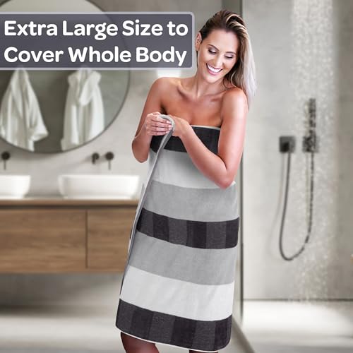 Lavish Home 2-Piece Towel Set - 35x70in Extra Large Bath Towels - 500 GSM 100% Cotton Bathroom Accessories - Absorbent Bath Sheets for Shower, Gym, Spa, and Dorm Room (Gray) - color: Gray