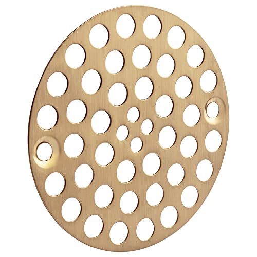 Artiwell 4’’ Shower Strainer Drain Trim Set, Solid Brass Screw-in Shower Strainer Drain Cover, Replacement Strainer Grid by Artiwell, Machine & Self-Tapping Screws Included (Champagne Bronze) - color: Champagne Bronze