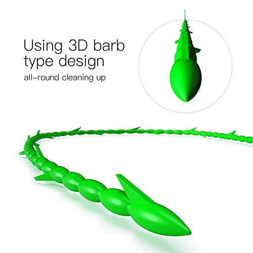 5 in 1 Compatible for Drain Snake Hair Drain with 5 Packs Drain Auger Clog Remover Cleaning Tool (Green)