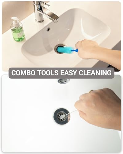5 Pack Dryer Vent Cleaner Dryer Lint Brush Set Lint Remover, 30inch Flexible Tube Brush,Drain Brush,Long Pipe Snake for Sink, Flexible Pipe Cleaner Brush for Hair,Food & Clog Removal,Cleaner Tool Set