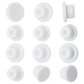 EASYEAH 2 Sizes 19/20 mm T-Shaped Silicone Plugs 3/4 inch Soft Flexible Rubber Stopper in Tube End Cap Cover Waterproof Sealing Hole Plugs for Bottles Pipes, White, 12 Pcs - size: 19-20mm(0.75-0.79")
