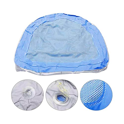 Inflatable Hot Tub Seat Booster with Suction Cups & Mesh Cover, Dual Use Inflatable Hot Tub Cushion Seat, Non Slip Blow Up Pillow Hot Tub Chairs Accessories for Adults Elderly Spa Bathtub - color: Blue
