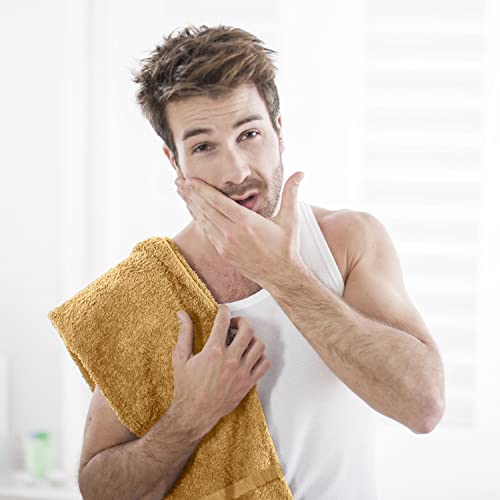 Utopia Towels, Salon Towel, Pack of 24, Not Bleach Proof, 16 by 27 Inches, Highly Absorbent Cotton Towels for Hand, Gym, Beauty, Spa, and Home Hair Care, Beige - color: Beige, size: 24 Pack