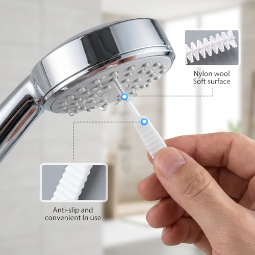Shower Head Cleaning Brush for Small Hole, 2025 New Shower Head Cleaner Tool with Spiral Tip, Gap Hole Cleaning Brush Picks, Multifunction Tiny Brush for Nozzle Keyboard Port Crevice Sink Vent (10)