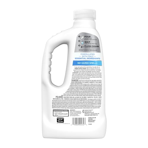 Drano Balance Drain Clog Remover and Cleaner, Non-Corrosive Formula, Safe on All Pipes and Septic Tanks, Formulated Using Only Essential Ingredients, 32 Fl Oz - size: 32 Fl Oz (Pack of 1)