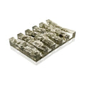 Soap Dish Rectangular Draining Holder with Natural Green Inclusions Handcrafted Bathroom Tray Modern Decor Accessory 4.33 x 2.99 x 0.59 Inches (Hair Crystal Double Drain Soap Rack)