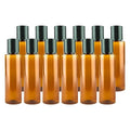 Plastic Amber Bottles (Pack of 12) - 2oz Amber Plastic Bottle with Screw Caps; Used as Reusable Shampoo, Lotion, Travel, Body Wash Container - size: 2 oz 12 pack