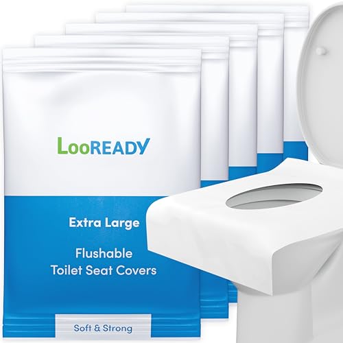 Toilet Seat Covers Disposable Flushable - Extra Large (18 x 22”) - Super Thick, Individually Wrapped Toilet Seat Cover for Travel & Public Bathroom - Premium Quality, Convenient and Hygienic (5 Pack) - size: Sample Size