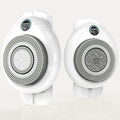 Electric Back Scrubber for Shower - Wall Mounted Exfoliating Brush, Hands-Free Automatic Body Scrubber, IPX7 Waterproof, 3-Speed Adjustment, 3 Replaceable Heads with 50pcs Disposable Shower Caps - color: White