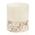 Creative Scents Milano Small Bathroom Trash Can 1.58 Gal / 6L - Decorative Bathroom Wastebasket with Beautiful Mother of Pearl Shells; Modern Round Waste Basket for Room, Bedroom or Living Room - style: Trash Can