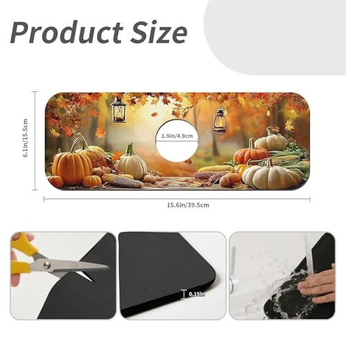 Faucet Fast Absorbent Pad - Autumn Harvest Pumpkin Lantern , Suitable For Kitchen, Bathroom, Island And Other Scenes - color: Autumn Harvest Pumpkin Lantern