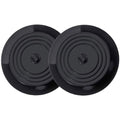VIGOR PATH Shower Hair Drain Catcher Set of 2, Flat Drain Cover - 5.9 Inches Hair Catcher for Bathroom, Silicone Tub Stopper for Sink, Kitchen and Laundry (Black) - color: Black