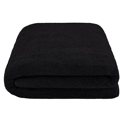 Cotton Paradise 100% Cotton Turkish Towel, Soft Absorbent Quick Dry, 40x80 Oversized Bath Sheet Towel, Coal Black - color: Coal Black, size: 1 PC 40x80"