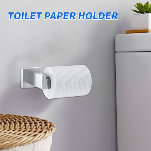 5 Pieces Brushed Nickel Towel Bar Set Bathroom Hardware Accessories Set Include 23.6 Inch Towel Bar Toilet Paper Holder Towel Ring Coat Hooks SUS304 Stainless Steel Wall Mounted Towel Holder Set - color: 5 Pcs Brushed Nickel