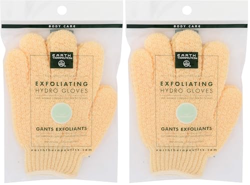 Earth Therapeutics Exfoliating Hydro Gloves, Natural (Pack of 2) - size: 1 Count (Pack of 2)