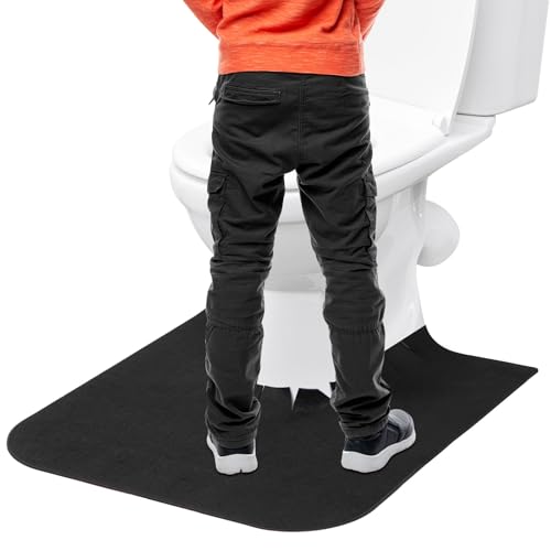 Toilet Rugs U Shaped Washable,Toilet Mats for Bathroom,Snugly Wraps Around Toilet Pedestal(4 Pack, Black) - color: Black
