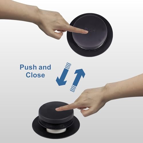 HIDROP Matte Black Tip Toe Tub Drain Trim Kit, 2-Hole Overflow Faceplate | Stainless Steel Bathtub Drain, Universal Fine/Coarse Thread fit 1-3/8" or 1-1/2" Tub Drain, Drain Replacement Kit - color: Black, style: 2 Holes