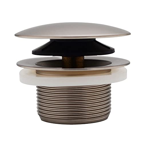 Westbrass Mushroom Tip-Toe Tub Trim Set with Floating Faceplate, Stainless Steel, D398RK-20 - color: Stainless Steel, size: 1 Pack