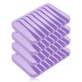 4-Pack Self Draining Soap Dish for Shower Bathroom Waterfall Silicone Soap Saver Tray Sponge Holder for Kitchen Sink Non-Slip Easy Clean (Purple) - color: Purple