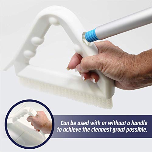 Ultimate Grout Cleaner for Tile Floors — Acid-Free Deep Cleaner Removes Grease, Dirt & Soap Scum Without Damaging Grout — Safe for Marble and All Natural Stone (2-QTS W Brush) - size: 32 Fl Oz (Pack of 2)