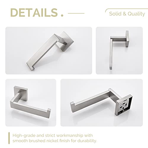 Toilet Paper Holder Brushed Nickel, Angle Simple SUS304 Stainless Steel Bathroom Tissue Holder, Open Arm Toilet Tissue Roll Hanger Wall Mount - color: Brushed Nickel