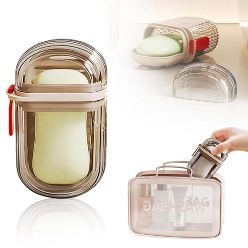 Travel Soap Case, Portable Soap Container with Lid, Efficient Drainage and Leak-Proof Travel Soap Container for for Bathroom, Shower, Home, Gym, School, Camping, Vacation, Outdoor (Soap Case) - color: Soap Case