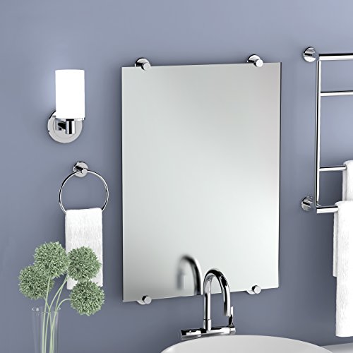 Gatco 1431C Modern Rectangle Base Freestanding Toilet Paper Holder, 21.25" Chrome with Weighted Base - color: Chrome, 21.25"h
