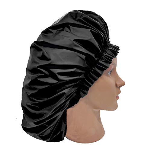 ELEBOX Premium Collection Super Jumbo Shower Cap - color: Black