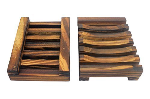 1 PCS Hawaii Style Bathroom Accessories Handmade Natural Wood Soap Dish Wooden Soap Holder
