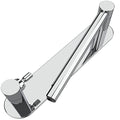 Adhesive Toilet Paper Holder Chrome Bathroom Double Post Pivoting Toilet Tissue Holder Polished Roll Holder Stick On No Drilling Stainless Steel and Zinc Alloy - color: Poilshed Chrome