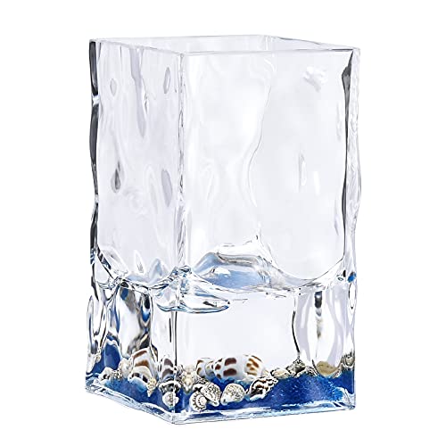 LOCCO DECOR 5 Piece Acrylic Liquid 3D Floating Motion Bathroom Vanity Accessory Set Shell - size: 5-piece, style: Shell
