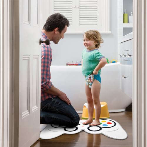 Gaming Bath Mat, Gamer Bath Rugs Non-Slip Absorbent PlayStation Rug Video Game Rug for Bathroom Floor Tub Kids Bathroom Rugs - color: White