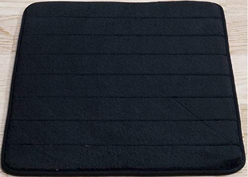 WPM WORLD PRODUCTS MART Black Memory Foam Bath Mat-Incredibly Soft and Absorbent Rug, Cozy Velvet Non-Slip Mats Use for Kitchen or Bathroom (17 Inch x 24 Inch, Black) - color: Black, size: 17 x 24 inches