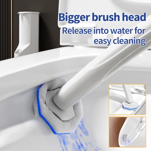 100pc Bulk Toilet Wand Refills - Disposable Toilet Brush Replacement Heads, Pack for Household Cleaning Bathroom cleaners Compatible Heads,washroom mats Brush Cleaning System,Clean Refill Pads.