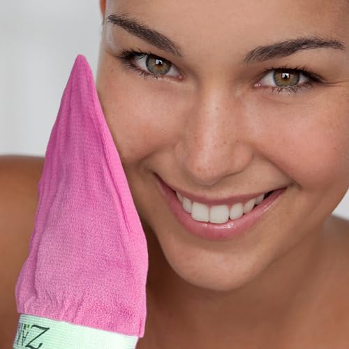 Original Kessa Exfoliating Glove - Lively Pink - Microdermabrasion Exfoliating Mitts, Removes unwanted dead skin, dirt and grime and Keratosis Pilaris. Great for spray tan removal. 1 unit | Microdermabrasion, Removes dead skin, dirt and grime, spray tan r