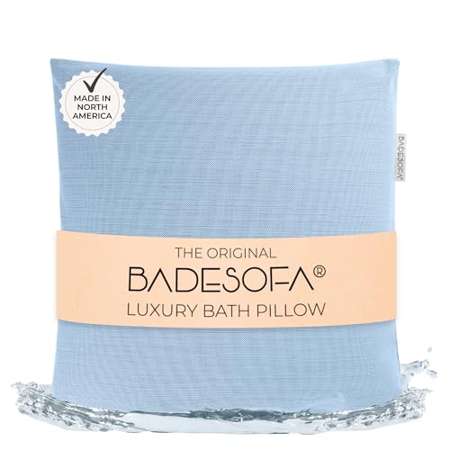 BADESOFA® Luxury Bath Pillow M in Blue, Quick-Drying Bath Back Pillow | Thick & Comfortable Tub Pillow for Bathtub, Full Body Support, Premium Spa Cushion, Luxury Bath Gift - color: Blue, size: Medium (Single Pillow)