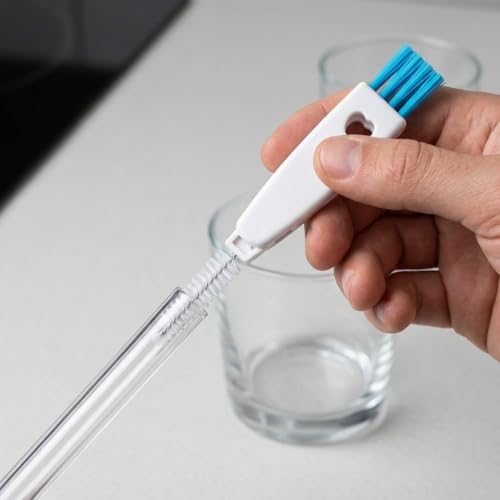 3 in 1 Cup Lid Gap Cleaning Brush Set, Multifunctional Bottle Cleaning Brush, Mutipurpose Tiny Silicone Cup Holder Cleaner, Home Kitchen Cleaning Tools (White) - color: White