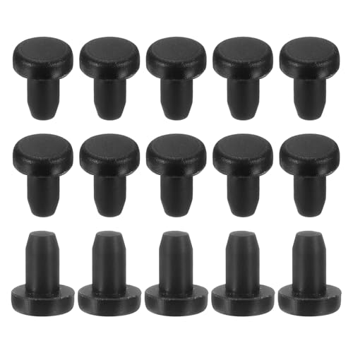 uxcell 15Pcs Silicone Hole Plug, Waterproof Solid T-Shaped Rubber Stoppers Bottle Seal Tube Pipe Plug End Cap for 3.5mm/0.14" Hole for Bathtub Bottle, 0.24" Plug Height, Black - color: Black, size: For 3.5mm/0.14" Hole, 0.24" Plug Height