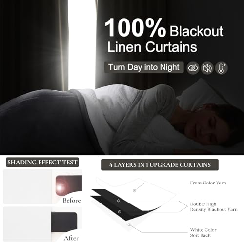 QJmydeco Pure Long White Blackout Curtains 102 Inches Long for Bedroom 2 Panels Set, Lush Pinch Pleated Linen Window Drape Noise Cancelling Privacy Decor Curtains for Room Divider 40" Wx102 L Burg - color: Brightwhite, size: 40"W x 102"L (Pack of 2)