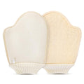 Natural Loofah Bath Mitts, 100% Plant-Based Loofah Gloves for Women and Men,Dye-Free,for face and Body-2 Count