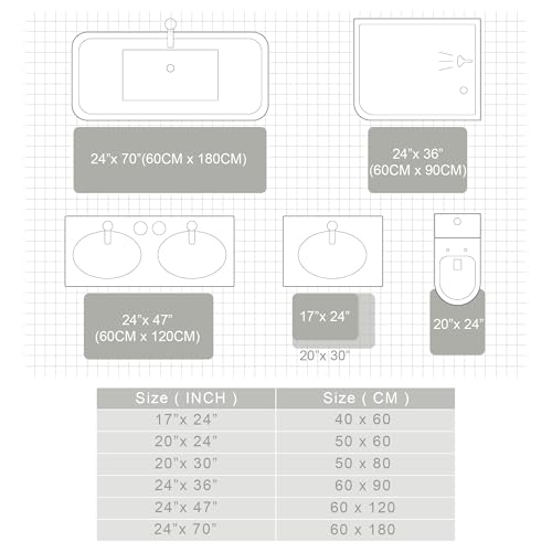 Exclusivo Mezcla Toilet Rugs U-Shaped 20x24, Gradient Grey | Extra Soft Non Slip Absorbent Microfiber Bath Rug, Machine Washable Quick Dry, Plush Shaggy Contour Bath Mat for Toilet Base