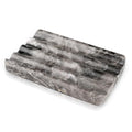 Karibiber Marble Soap Dish, Bar Soap Holder Shower, Brown Soaps Saver with Water Ripple Design, Easy Cleaning Stone Sponge Holder for Kitchen Sink，Bathroom, Executive Natural Stone Soap Tray - color: Arabescato Orobico(brown）