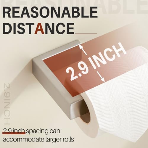 KOKOSIRI Toilet Paper Holder Brushed Nickel for Kitchen Bathroom Washroom Toilet Tissue Roll Paper Holder Wall Mount Stainless Steel B2009BR - color: Brushed Nickel