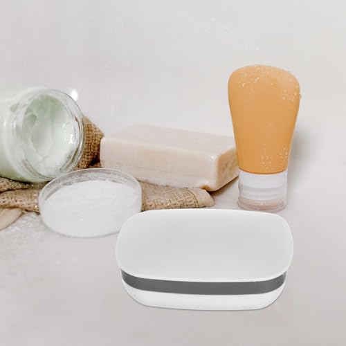 DOITOOL Travel Soap Case Bar Soap Container with Lid and Sponge Strap Portable for Camping Gym and Household Use 2 Sets