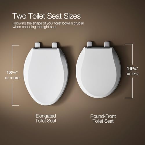 KOHLER 4639-RL-K4 Cachet ReadyLatch Round Toilet Seat Soft Close, Cashmere (Pack of 2) - color: Cashmere, size: Round (Pack of 2)